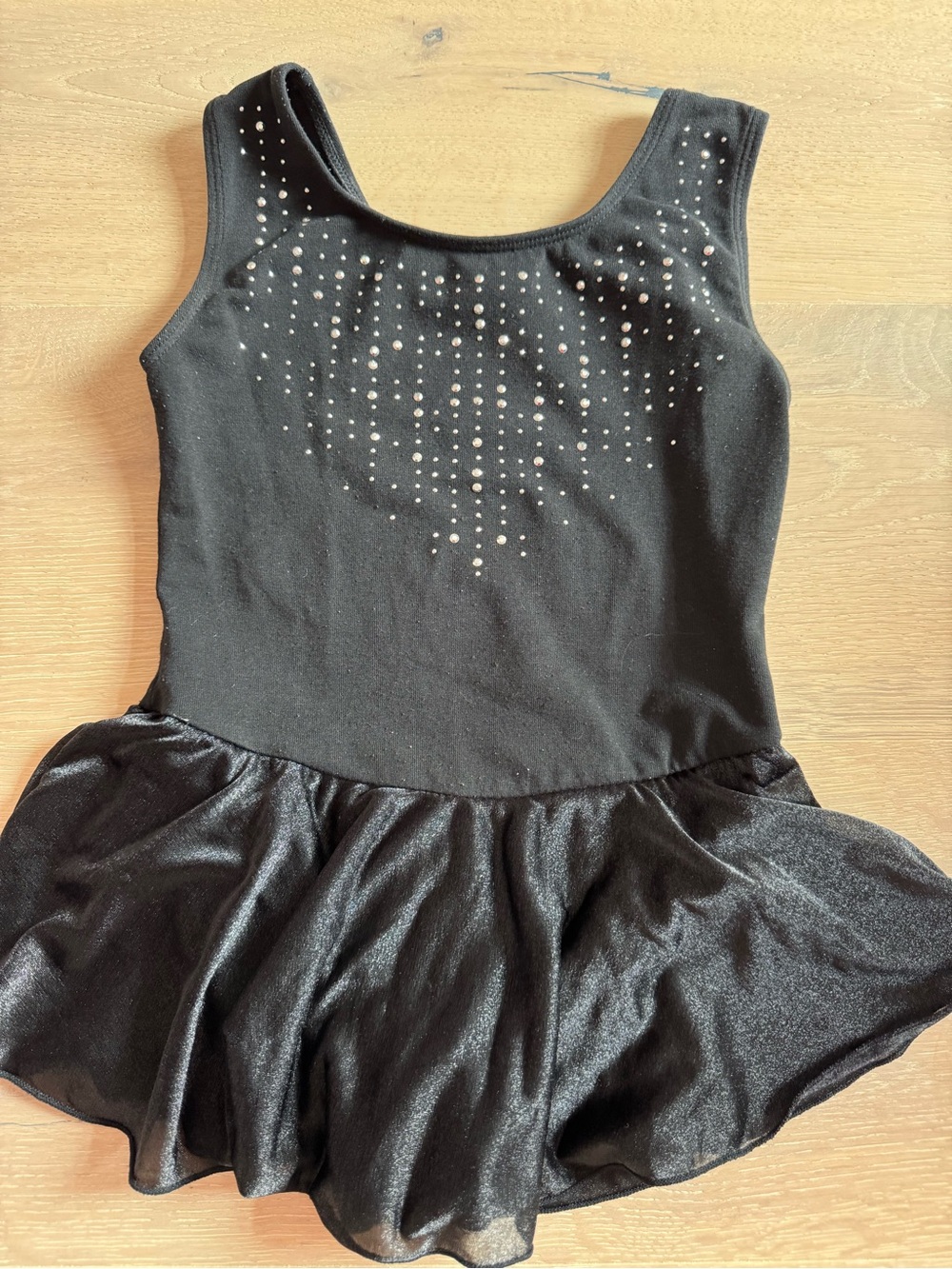 Cat & Jack Black Girls' Dance Costume with Rhinestone Detail